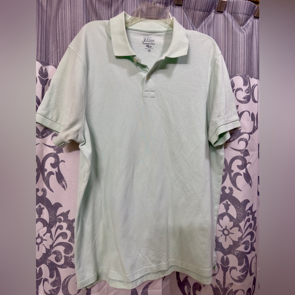 EUC J. Crew Classic Polo Knit Goods Men's Mint Polo Shirt Size XL